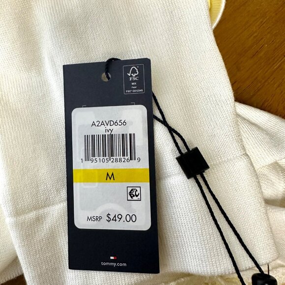 Tommy Hilfiger Lace Front Cardigan NWT β Cream Ivory Floral Crochet Open Sweater - Picture 5 of 8